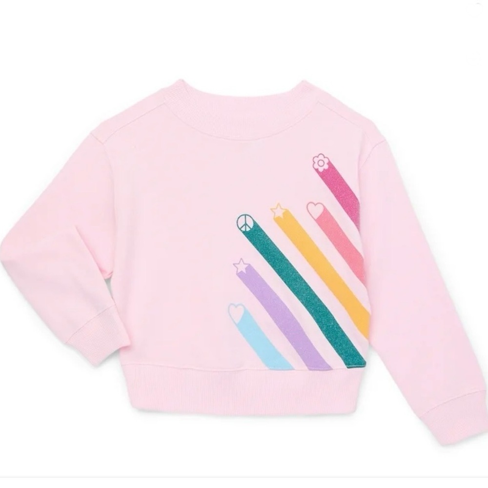 Wonder Nation Girls Fashion Fleece Pullover